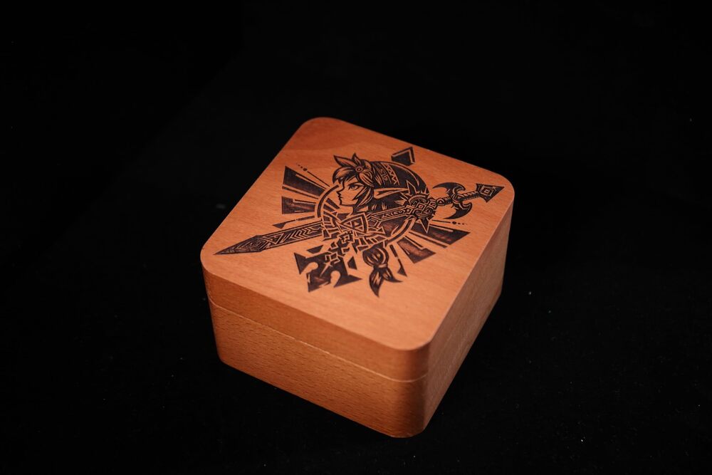 2544 Vintage Style Wooden Music Box Legend of Zelda Song of Storms